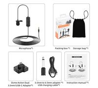 Micrófono estéreo de condensador externo portátil de 3,5 mm con soporte de zapata caliente de 3,5 mm para videocámara y auriculares DSLR