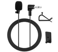 Micrófono Externo Con Conector Jack De 3,5 Mm Para Coche, Coche Micrófono Estéreo Radio,Compatible con Sony Boss JVC Kenwood Jensen Alpine Mic Micrófono Estéreo,Radio para Coche con Pegatina Eva y Cli
