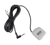 Micrófono externo estéreo con cable de 3,5 mm con carcasa ABS y respuesta de frecuencia de 50 Hz-20 KHz, compatible con instalación de panel de techo en el coche