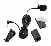 Micrófono Externo para Coche 3 m con Jack de 3,5 mm para Autoradio | Carcasa ABS con clip en U y adhesivo, plug and play para Sony, JVC, Kenwood, Alpine, navegación y reproductor estéreo