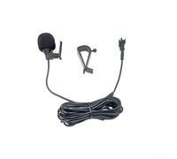Micrófono externo para coche, para reproductor de CD y navegación, micrófono de repuesto manos libres con cabezal de loto terminal de 3,5 mm y 2,5 mm, clip de montaje en pasta de cable, para audio del