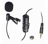 Micrófono externo para teléfono celular VidPro XM-L Micrófono Lavalier con cable - Cable de audio de 20 pies - Tipo de transductor: Condensador Electret