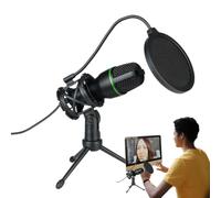 Micrófono genérico del Podcast USB - Kit de transmisión y grabación | Premium | Plug & Play Plug & Play para música, Juego y | El Paquete Todo en Incluye el Brazo Ajustable, el Escudo p