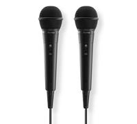 Micrófono Hama Karaoke con cable, unidireccional, jack 3,5 mm, set de 2