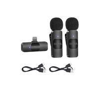 Micrófono inalámbrico - BOYA - BY-V2 - Doble emisión omnidireccional - Receptor Lightning MFi - Compatible con iOS/Android