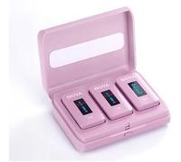 Micrófono inalámbrico BOYA BY-XM6-K2 de 2,4 GHz (1xRX y 2xTX) con estuche de carga Rosa