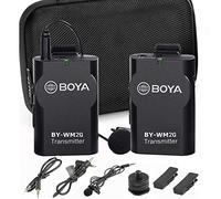 Micrófono inalámbrico Boya Lavalier para cámara de teléfono Inteligente GoPro, micrófono BY-WM2G para iPhone 11, Canon 6d 600d Nikon D800 D3300 Sony A7 DSLR GOPro Hero4 Hero3 Hero3+ Cámaras de acción