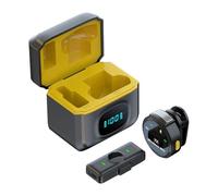 Micrófono Inalámbrico con Batería de 12H - Micrófono de Solapa lavaliers - Micrófonos con Cancelación de Ruido | Micrófonos de Clip con Receptor & Estuche de Carga para Vlogging, Canto, Transmisión