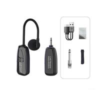 Micrófono inalámbrico con clip con rango de 160 pies para saxofón e instrumentos de latón, batería recargable de 400 mAh, diseñado para uso en escenario en vivo y banda (un tirón)