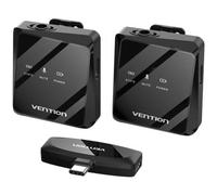 Micrófono Inalámbrico con Clip Vention NCBB0/ USB Tipo-C/ Incluye Receptor/ 2 unidades