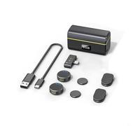 Micrófono inalámbrico con funda de carga y material ABS compatible con Insta360 para X5 e Insta360 Go Ultra portátil para vlogging, entrevistas, presentaciones