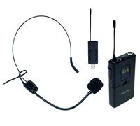 Fonestar Micrófono inalámbrico WI-MIC UHF de cabeza y solapa con petaca USB