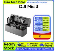 Micrófono inalámbrico DJI Mic 3 original, doble banda antiinterferencias, control automático de ganancia, 28 horas de duración de la batería, carga rápida, ligero. 2TX 1RX add Charging Case