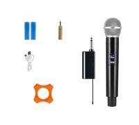 Micrófono Inalámbrico Dual For Karaoke, Micrófono Dinámico De Mano, Receptor Recargable UHF, Portátil, For Fiesta De Boda, Discurso, Club, Reunión(One mic)