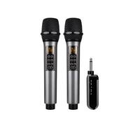 Micrófono inalámbrico en paquete de 2 / Bluetooth Reverb con cable de puerto Android Black