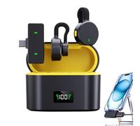 Micrófono inalámbrico genérico con Pinza - grabación, Dispositivo de Audio enchufable, entrevistas de transmisión Vlog, Gadget de reportaje de Calle, Herramienta de transmisión en al Aire Libre |