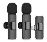 Micrófono inalámbrico HUACAM Lavalier para iPhone, Mini micrófono para grabación, transmisión en Vivo, Youtube, Tiktok, Facebook, sincronización automática