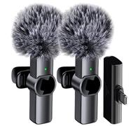 Micrófono inalámbrico Lavalier | Micrófono de reducción de Ruido | Micrófono de Solapa portátil, micrófono inalámbrico de retardo Ultra bajo para podcasts, grabación de Video, transmisión en,