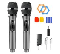 Micrófono inalámbrico, micrófono karaoke, doble micrófono inalámbrico, micrófono inalámbrico recargable, para cantar karaoke, boda, dj, fiesta, discurso, iglesia, clases