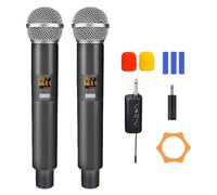 Micrófono Inalámbrico, Micrófono Karaoke, Sistema Doble De Micrófono Dinámico Con Receptor Recargable, Micrófono Con Conexión A Chip Individual, Micrófono Dinámico Para Cantar, Fiesta En Casa, Reunión