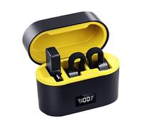 Micrófono Inalámbrico | Micrófono Mini De Solapa Con Cancelación De Ruido Y Estuche De Carga,Accesorios De Audio Electrónicos Con Reducción De Ruido Y Conexión Directa Para Grabación De Video, Vloggin