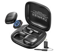 Micrófono Inalámbrico Mini para iPhone 17/16/15 Pro MAX, USB-C Micrófono de Solapa Bluetooth para Android, con Cancelación de Ruido AI y Estuche de Carga 24H para Grabaciones de Video/Vlogging