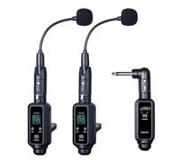 Micrófono inalámbrico para instrumentos, saxofón, micrófono inalámbrico, saxofón Erhu, trompeta, receptor de saxofón, rango de 6 horas (1 en 2)