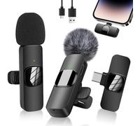 Micrófono Inalámbrico para iPhone/Android, Micrófono Lavalier Inalámbrico, Mini Microfono Inalambrico, Microfono Inalambrico Solapa para Grabación de Video, Youtube, TikTok, Vlog, Facebook
