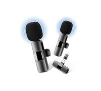 Microfono inalámbrico para iPhone / iOS/ Lightning/ Android USB-C. Grabar videos, iPad, Micrófono Lavalier Inalámbrico para Móvil Portátil instagram /YouTube/Transmisión en vivo/Tiktok/Entrevista.