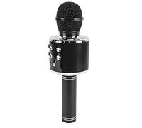Micrófono Inalámbrico para Karaoke, Reducción de Ruido Multifuncional 100Hz-10kHz Micrófono de Condensador para Conciertos Transmisión (Black)