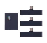 Micrófono Inalámbrico Profesional con Clamp/Holder Transmisión Fácil Configuración para Software K Song Reducción Inteligente de Ruido para Canto en Vivo Blanco 3 Receptores