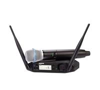 Micrófono inalámbrico Shure GLXD24+/B87A para Iglesias, Karaoke y Voces - Batería de 12 Horas, Alcance de 30m | Micrófono Vocal Beta 587, Receptor de Canal único.
