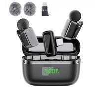 Micrófono Inalámbrico Solapa para iPhone iPad Android Ordenador, Mini Microfono Inalambrico para Movil,Micrófono Lavalier Inalámbrico Plug-Play Inalambrico, para Grabación de Vídeo, Vlogging, Tiktok