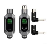 Micrófono inalámbrico Transmisor de audio y sistema receptor adaptador de micrófono XLR enchufable para micrófono dinámico, mezclador de audio, sistema PA, G6 (1 en 1)