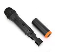Micrófono Inalámbrico VHF ABS Negro Profesional Micrófono de Recepción USB para Cantar y Hablar, Rango de Señal Estable de 50 M, Diseño Portátil Liviano para Músicos y Presentadores