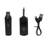 Micrófono inalámbrico XLR de 2,4 G, sistema inalámbrico, alcance de 80 m de largo para batería de duración, receptor de transmisor dual para presentación de discurso de boda en iglesia (1 en 1)