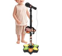 Micrófono Infantil con Soporte, Juguete Con Luces LED Inalámbricas, Micrófono de Música para Niños para el Canto, Para Niños, Niñas, Aula, Viaje, Sala De Juegos, Hogar, Fiesta, Cumpleaños Y Día Del Ni