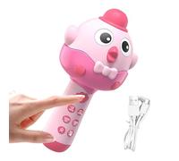 Micrófono Infantil Juguete - 2 en 1 Cambiador de Voz Divertido con Forma de Pollo - Juguete Musical para Cantar Recargable con Luz LED,para Niños Niñas Navidad Cumpleaños Fiesta Reunión