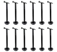 Micrófono inflable en soporte, paquete de 12 a 49 pulgadas de alto, soporte negro con micrófono plateado adjunto, accesorio de disfraz de cantante musical para adultos