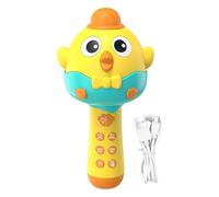 Micrófono Juguete - Altavoz Portátil con Forma de Gallina de Doble Función - Juguete Musical para Cantar Recargable con Luz LED | para Fiestas Infantiles Reuniones Familiares Navidad Cumpleaños Niños