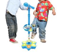Micrófono Juguete para Niños Dispositivo Inalámbrico de Canto con Luces | Micrófono Infantil con Soporte para Preescolares Niños y Niñas de Cumpleaños Escenario Teatro