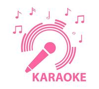 Micrófono Karaoke Club Notas Música Canto Decoración de vinilo para pared 72x73.2cm No daña la superficie de la pared Rosa
