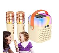 Micrófono Karaoke Portátil Altavoz Inalámbrico para Cantar con 2 Micrófonos