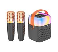 Micrófono Karaoke Portátil,Altavoz Inalámbrico para Cantar con 2 Micrófonos | Altavoz Exterior para Karaoke,para Fiestas en Casa, Jardín, Oficina y Eventos al Aire Libre