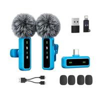 Micrófono Lavalier inalámbrico para iPhone, Android, iPad, micrófono Lavalier para grabación de video, micrófono de solapa con reducción de ruido para grabación, micrófono Pro para grabación de video