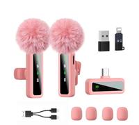 Micrófono Lavalier inalámbrico para iPhone, Android, iPad, micrófono Lavalier para grabación de video, micrófono de solapa con reducción de ruido para grabación, micrófono Pro para grabación de video