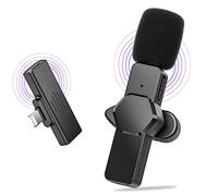 Micrófono Lavalier inalámbrico para iPhone iPad, micrófono de solapa inalámbrico Plug-Play con reducción de ruido, sincronización automática para grabación de video del teléfono, para TikTok YouTube