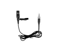 Micrófono Lavalier negro, micrófono de condensador cardioide con clip para sistemas inalámbricos Sennheiser, tapón de rosca de bloqueo de 3,5 mm