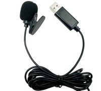Micrófono Lavalier USB con cable de 2 m para una fácil conexión a teléfonos inteligentes y reproductores de DVD de coche