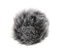 Micrófono Manguito de Parabrisas Peludo, Suave Y Reduce la Interferencia del Viento Cubierta del Micrófono Cómodo Manguito de Viento Lavalier para Micrófono Lavalier de Apertura(En blanco y negro)